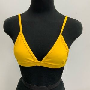 Simple triangle bikini tops - yellow , red , black , tan
